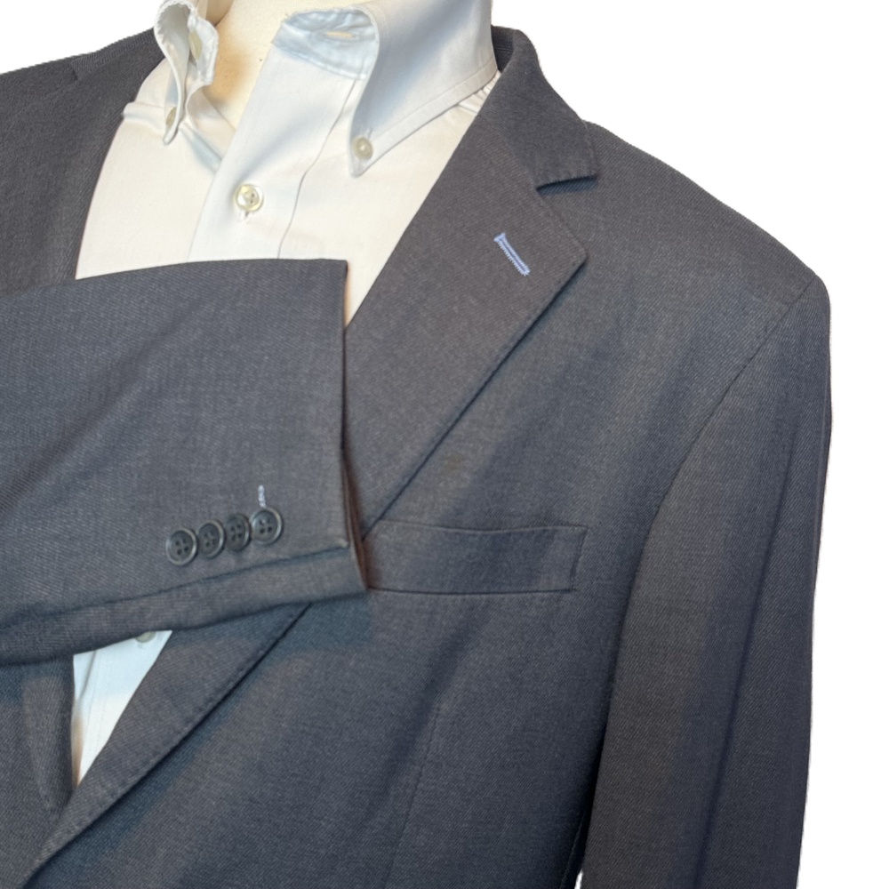 Mens‎ Charcoal Grey Tailorbyrd 44L Blazer Stretch 2-Button Sport Coat Jacket